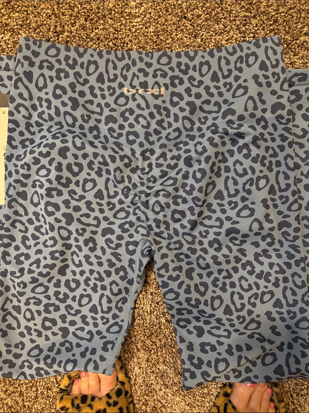 BRXI Baby Denim Blue Leopard Leggings Large NWT - Picture 6 of 6